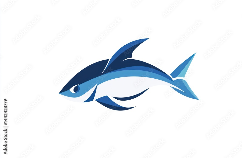 Abstract stylized shark graphic. Possible use for marine or aquatic design Abstract stylized shark graphic. Possible use for marine or aquatic design