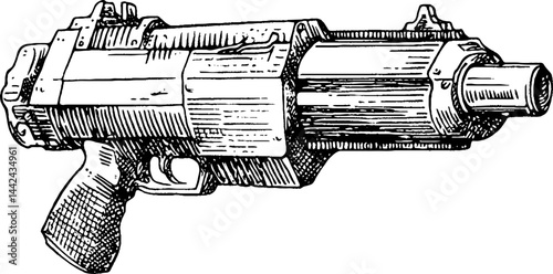Vintage Firearm Illustration