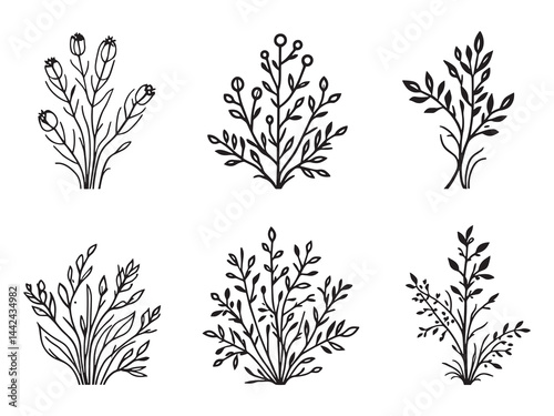 green manure farming concept line art vector illustration 