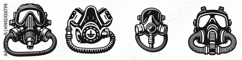 The Artificial respirator. Hospital Healthcare Clinic Treatment Symbol. Mechanical ventilation device assistive breathing system for pulmonary aid and patient comfort.