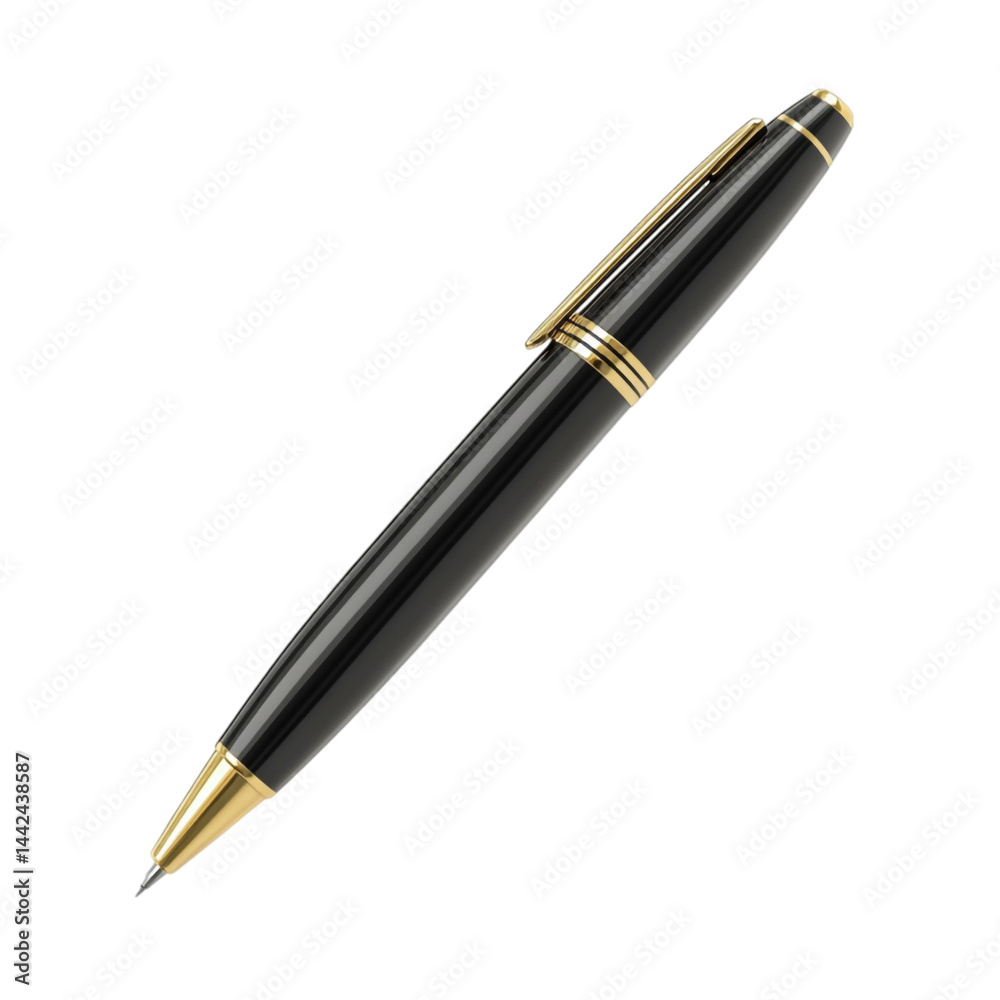 Black luxury pen on abstract background stylish writing tool elegant design Black luxury pen on abstract background stylish writing tool elegant design