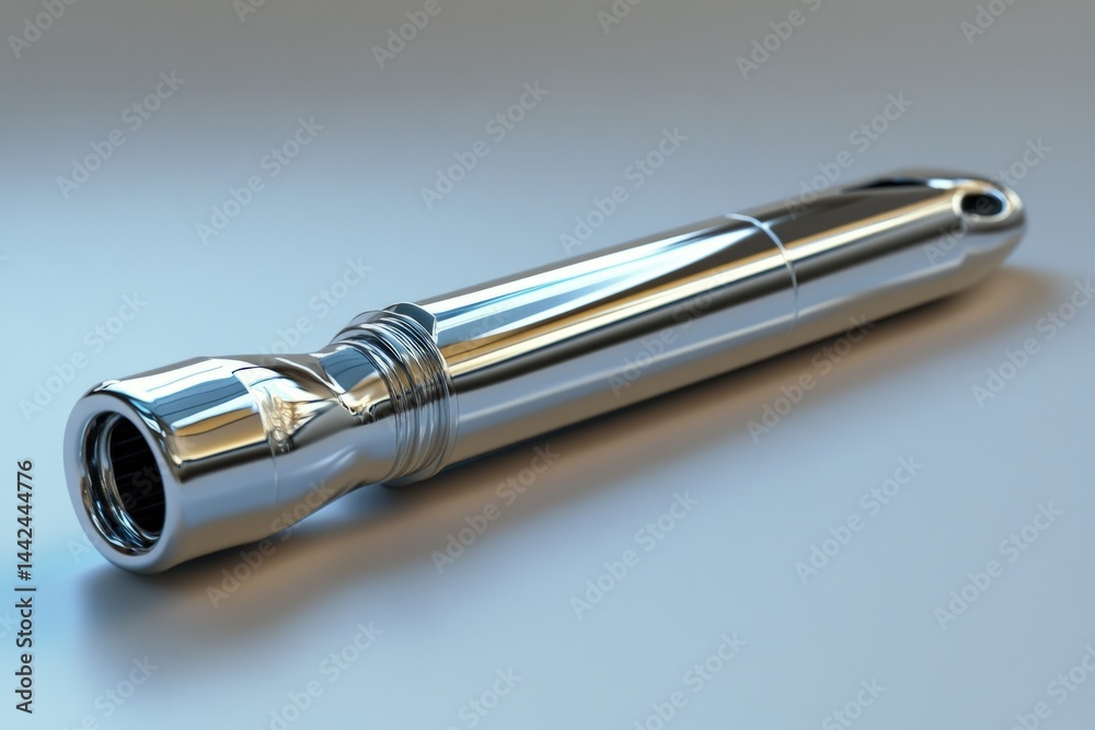 Sleek, metallic, cylindrical device Sleek, metallic, cylindrical device