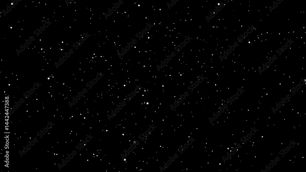 Obraz premium Flight through moving stars Isolated on Black Background