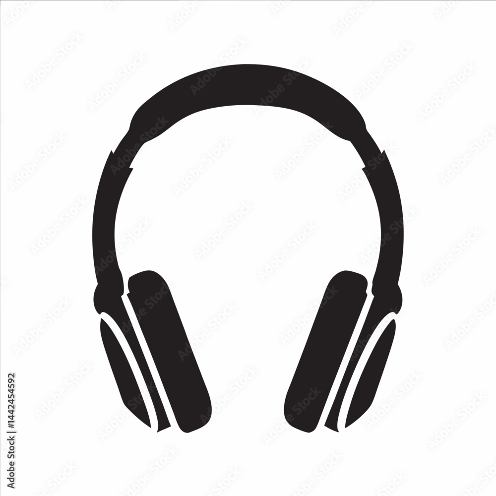 Escape into Sound: A pair of sleek, black over-ear headphones promise immersive audio bliss in a bold, minimalist style. Escape into Sound: A pair of sleek, black over-ear headphones promise immersive audio bliss in a bold, minimalist style.