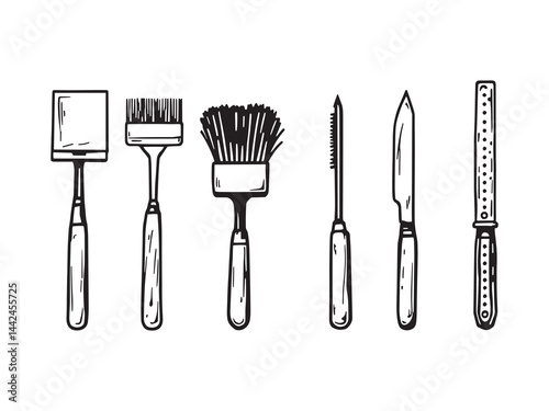 hive tool in detailed line art vector design