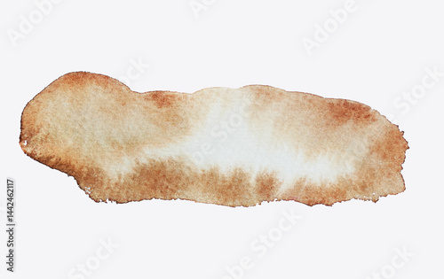 Unique abstract watercolor texture in warm brown tones with soft gradients on a clean white background