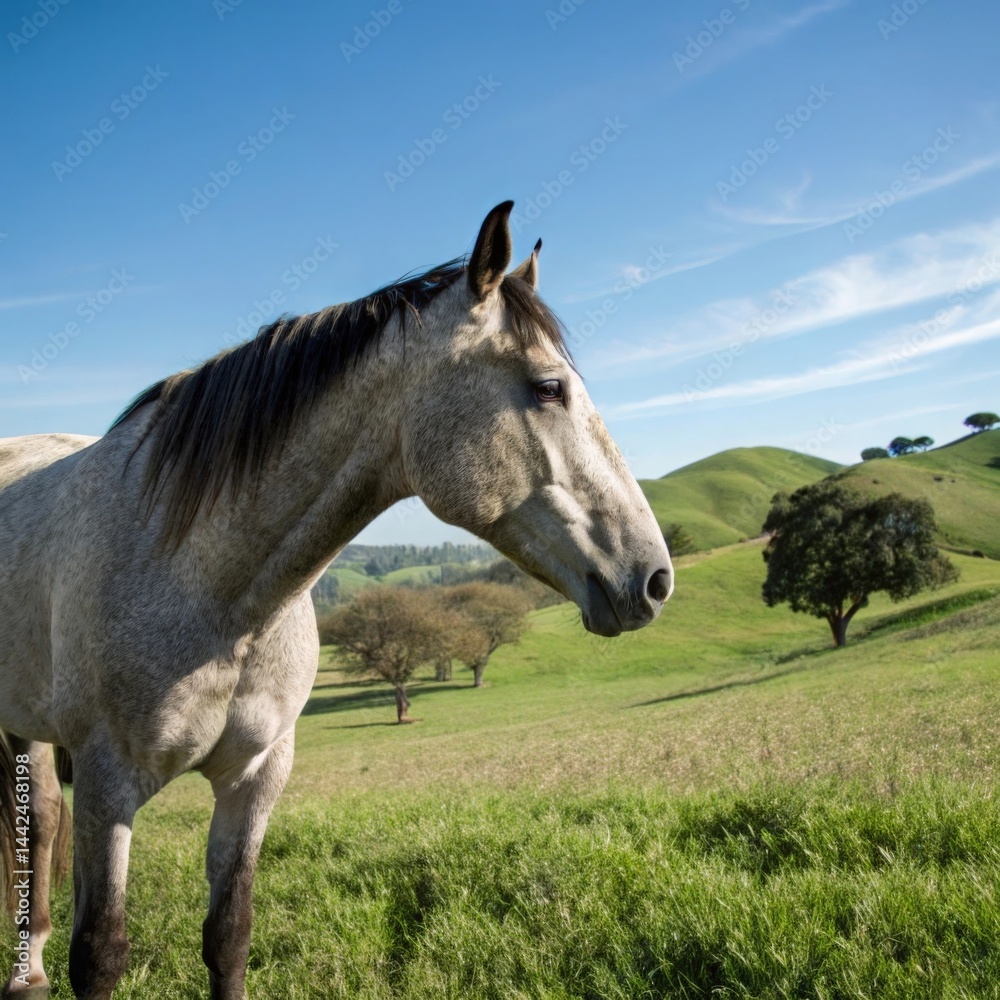 horse in the field horse in the field
