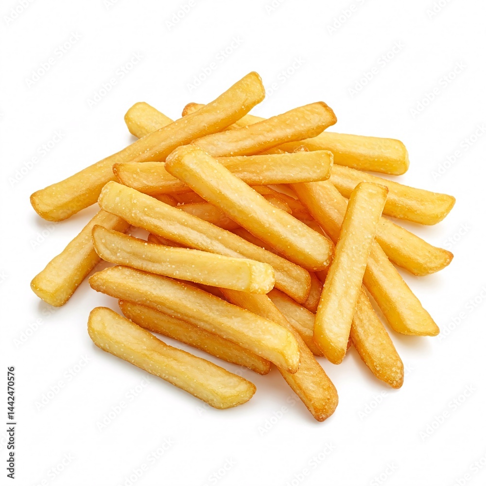French fries isolated on a white background French fries isolated on a white background