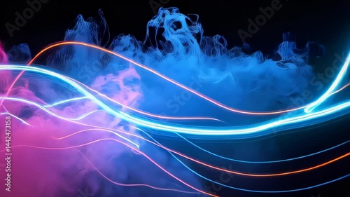 Explore the captivating dance of colorful smoke as it swirls and flows in various shades of blue, orange, and pink. This mesmerizing display offers an abstract perspective on movement and color
