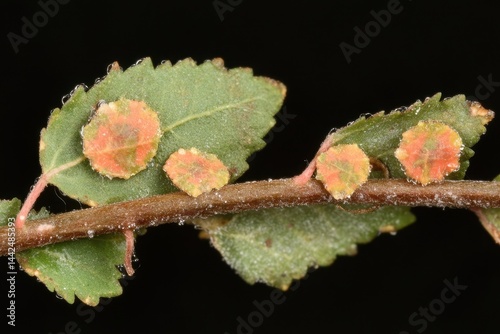 Leaf with galls photo