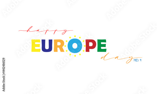 Vector illustration of Europe Day.Victory in Europe Day.Annual public holiday in May. 