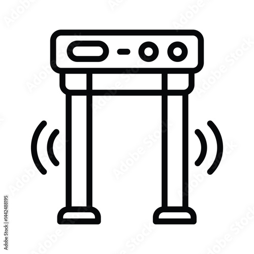 Get this amazing line icon of security gate