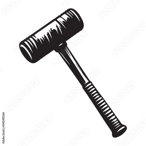 Sturdy Club silhouette, the weapon of choice for brawlers – Club illustration – Minimalist Club vector – Weapon silhouette

