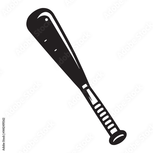 Impactful Club silhouette, made for crushing blows – Club illustration – Minimalist Club vector – Weapon silhouette

