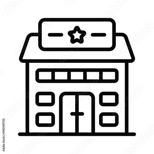 Have a look at this premium outline style icon of police station