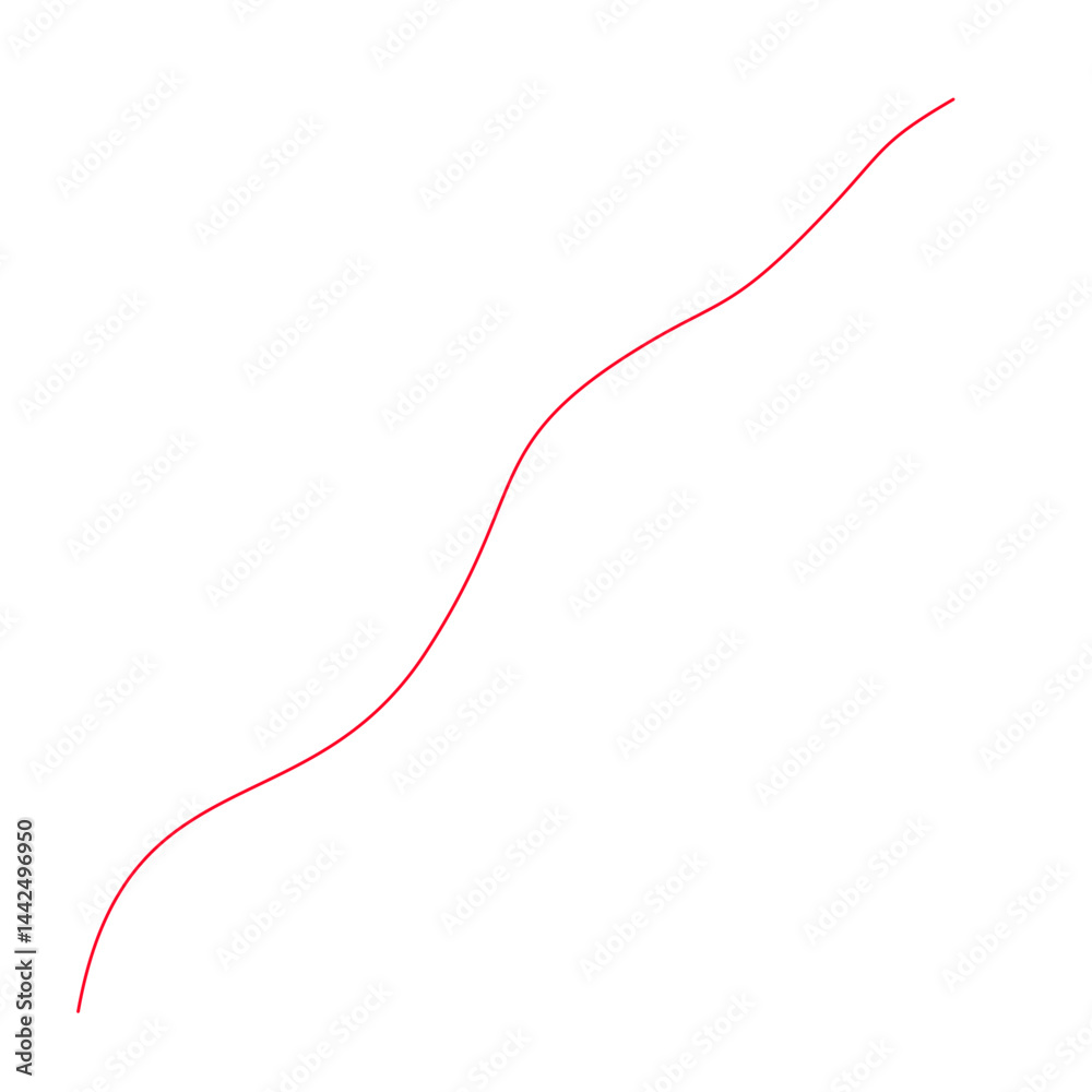 Curved Line Illustration in Red Curved Line Illustration in Red