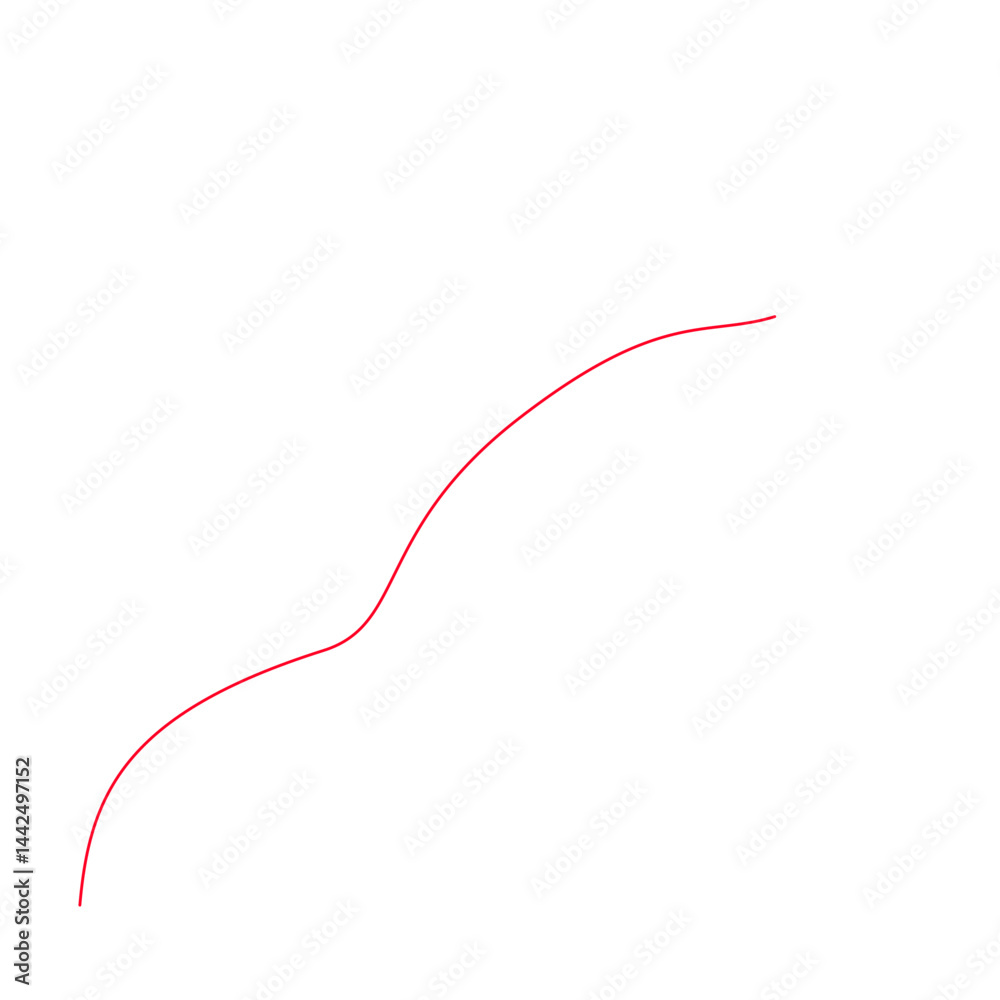 Curved Line Illustration in Red Curved Line Illustration in Red