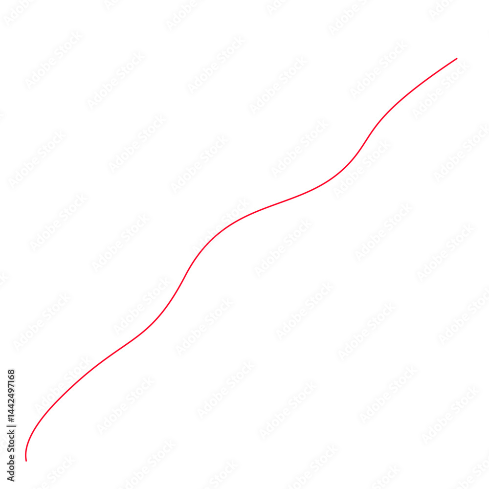Curved Line Illustration in Red Curved Line Illustration in Red