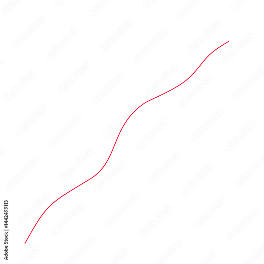 Curved Line Illustration in Red Curved Line Illustration in Red