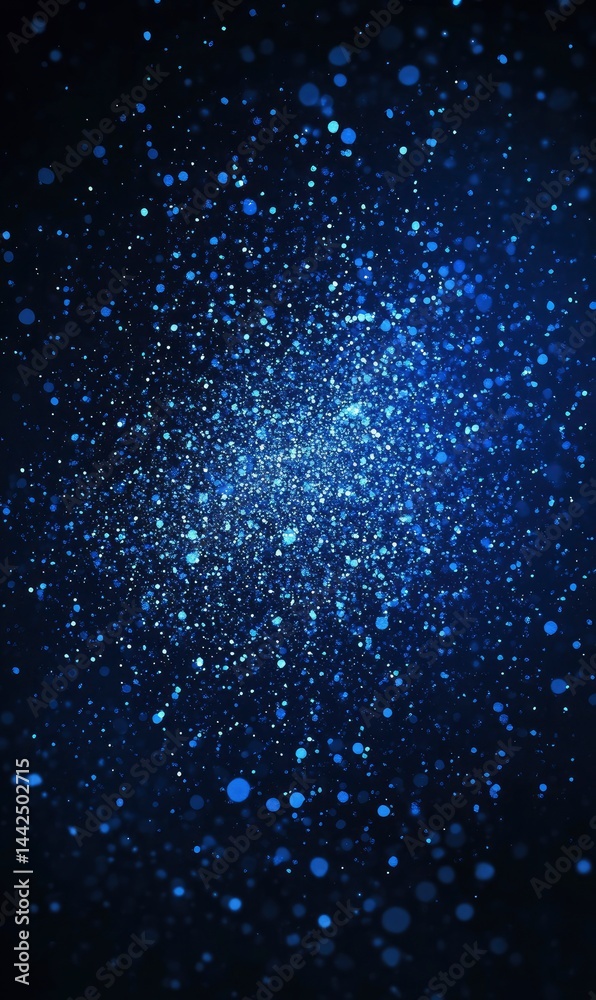 Fototapeta premium Blue Light Particles Abstract Background