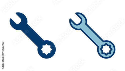 wrench icon vector isolated on white background. Wrench vector icon. Spanner symbol