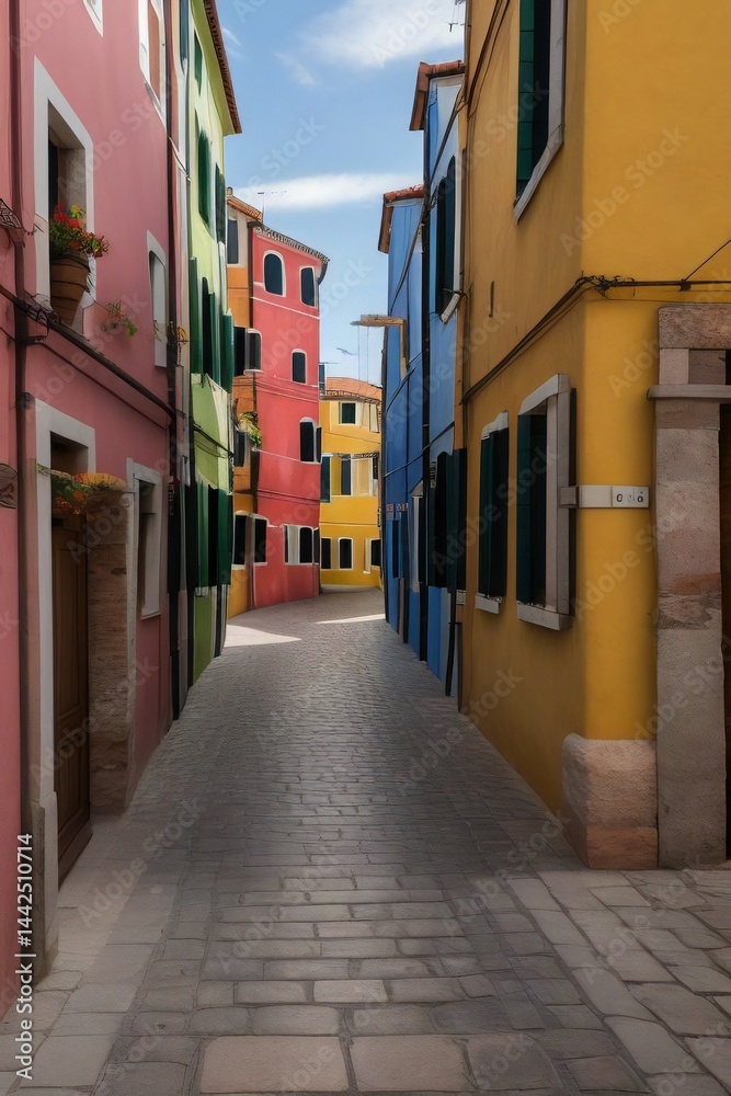 Fototapeta premium Colorful window Burano island