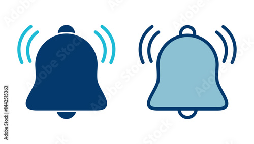 Bell Icon vector isolated on white background. Notification symbol. Bell vector icon