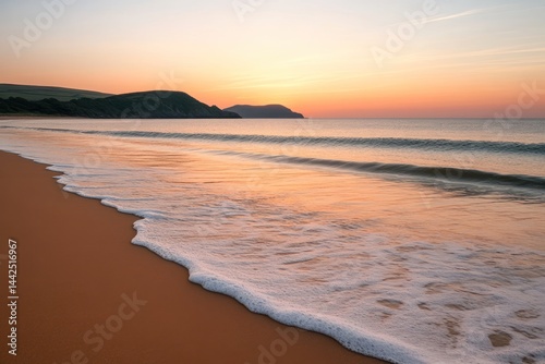 Wallpaper Mural A serene sunrise paints the tranquil beach shore. Torontodigital.ca