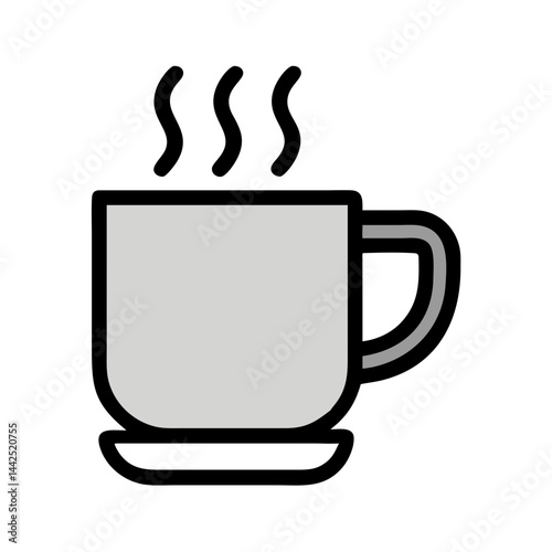 Simple teal mug icon, perfect for branding or design assets. A flat, vector illustration of a teal-colored mug.