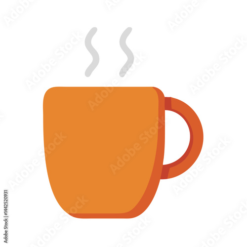 Simple teal mug icon, perfect for branding or design assets. A flat, vector illustration of a teal-colored mug.