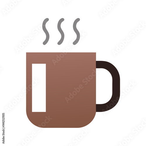 Simple teal mug icon, perfect for branding or design assets. A flat, vector illustration of a teal-colored mug.