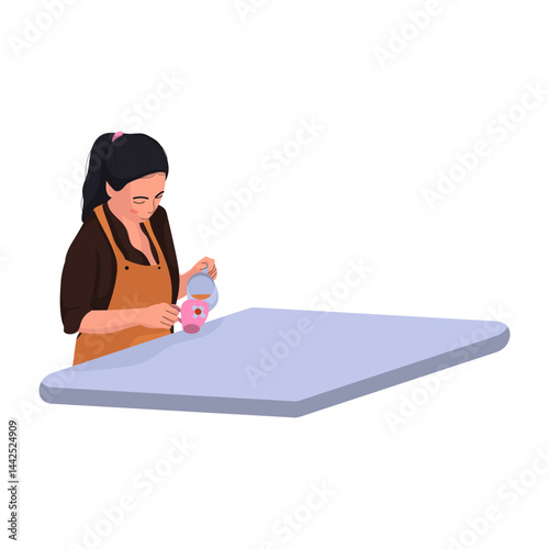 Girl Making Coffee