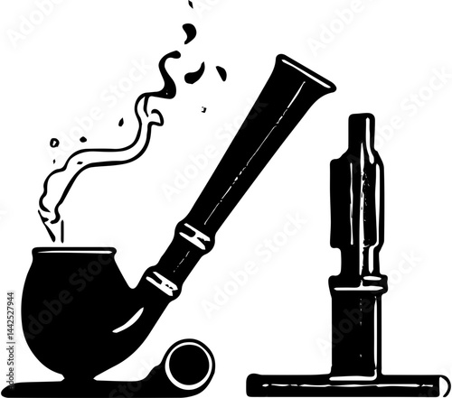 smoking pipe vector illustration