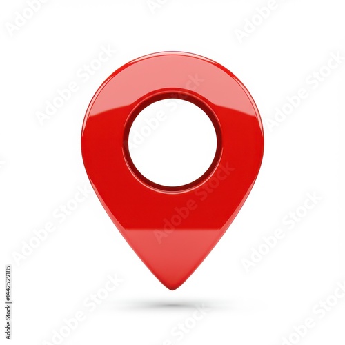 Free Download Red location pin pointer symbol on white background - GFXLoad