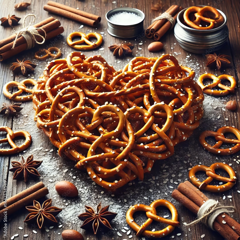 Tangled pretzels signifying the complexity and Tangled pretzels signifying the complexity and