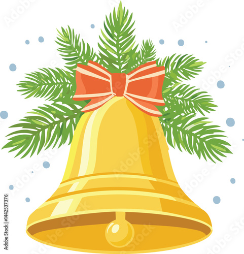 christmas bells on a white background