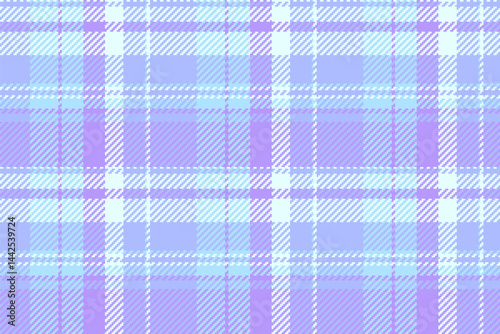 New york plaid textile pattern, azul texture tartan fabric. Valentine vector seamless background check in blue and indigo colors.