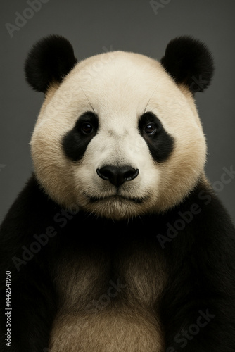 Angry looking panda