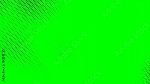 Halftone comic dots green screen Pop Art Style Dotted loop 4K Animation and copy space Retro dotted texture comic background animation