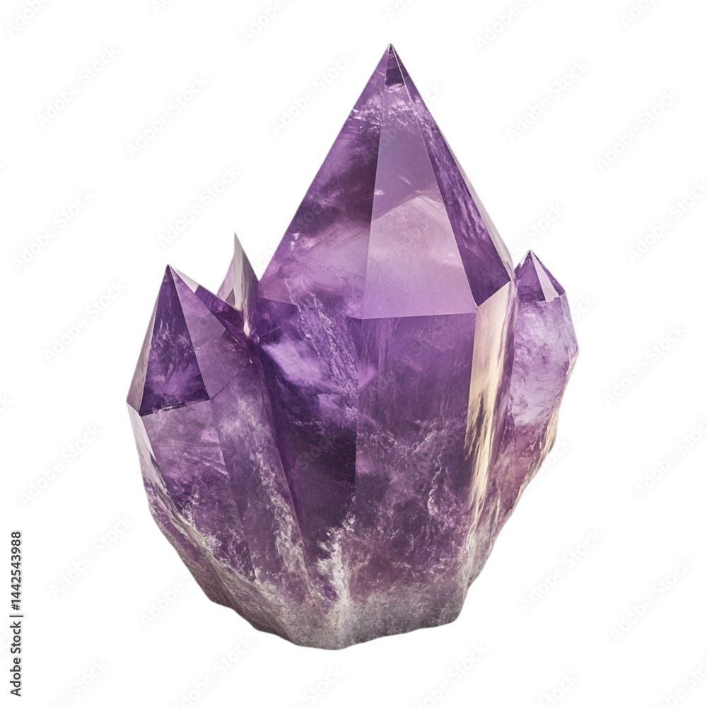 Large purple crystal cluster showing sharp points and facets a beautiful gemstone specimen Large purple crystal cluster showing sharp points and facets a beautiful gemstone specimen