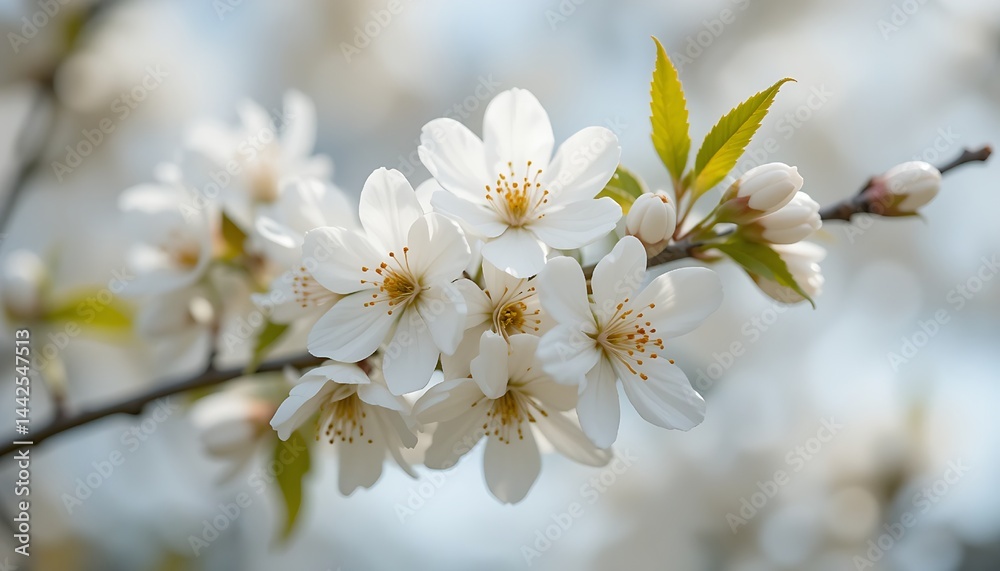 Blooms of White on a Branch By Tuty Blooms of White on a Branch By Tuty