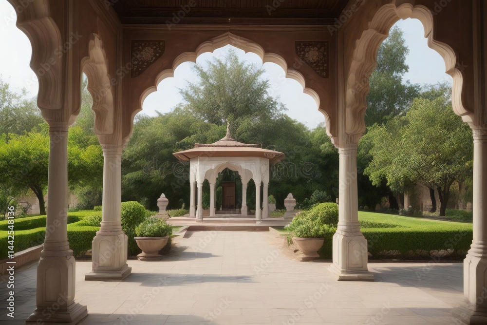 Fototapeta premium Mughal Pichwai Garden