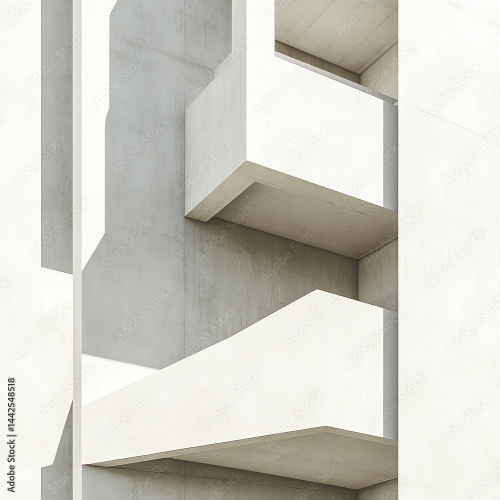 Obraz premium Modern Concrete Building Architecture