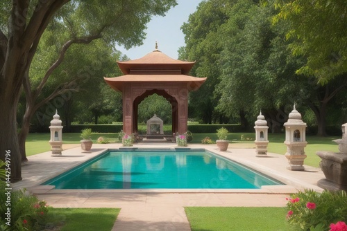 Mughal Pichwai Garden