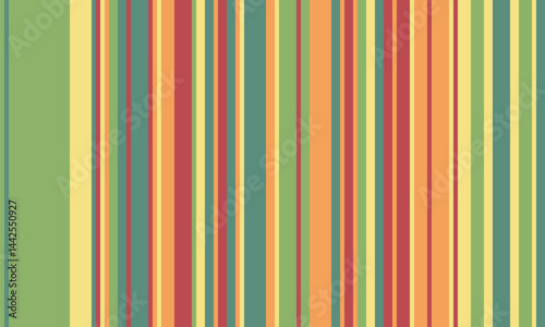 Vibrant vertical stripes in earthy tones create a cheerful, retroinspired pattern.  Perfect for backgrounds, textiles, websites, or any design needing a playful yet sophisticated touch.