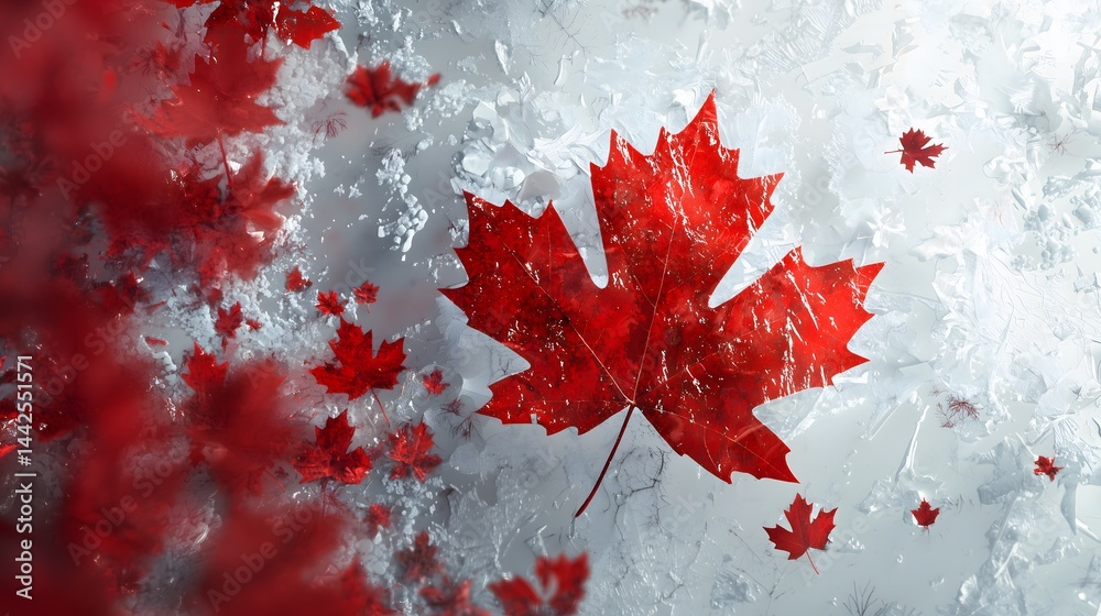 Canada's Symbol in Winter's Embrace Canada's Symbol in Winter's Embrace