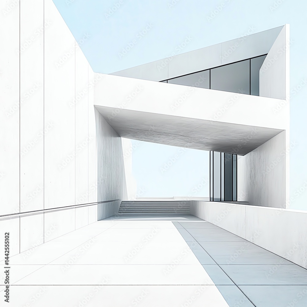 Obraz premium Modern White Building Architecture Design