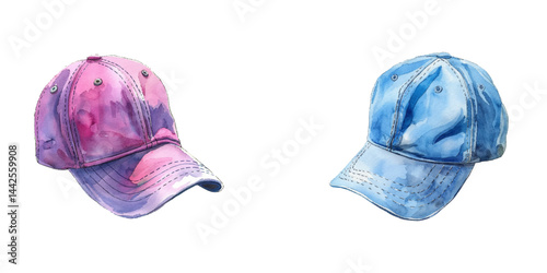 baseball hat watercolor vector illustration