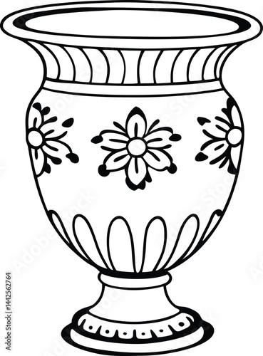 greek vase isolated on white