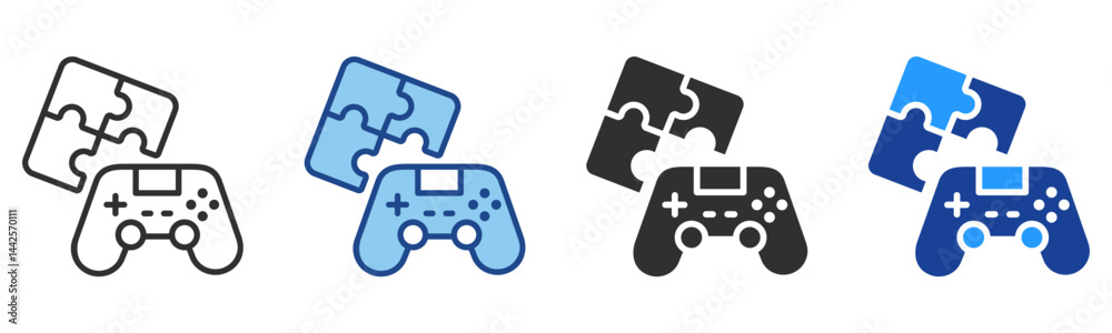 Creative Game Icon Multiple Style Vector Collection Creative Game Icon Multiple Style Vector Collection
